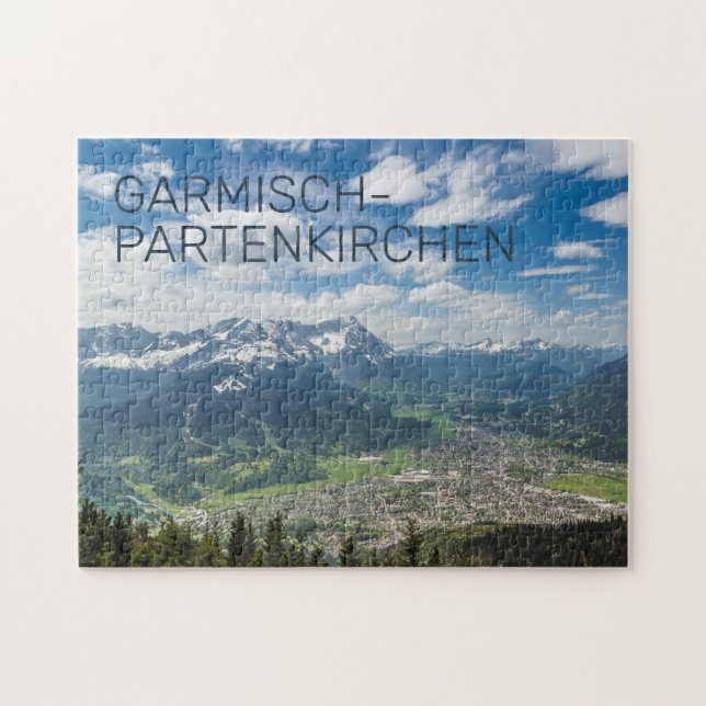 Puzzle Garmisch-Partenkirchen Bavaria Alpes Panorama Cade (Horizontal)