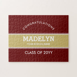 Puzzle Garnet et Gold Graduation personnalisée