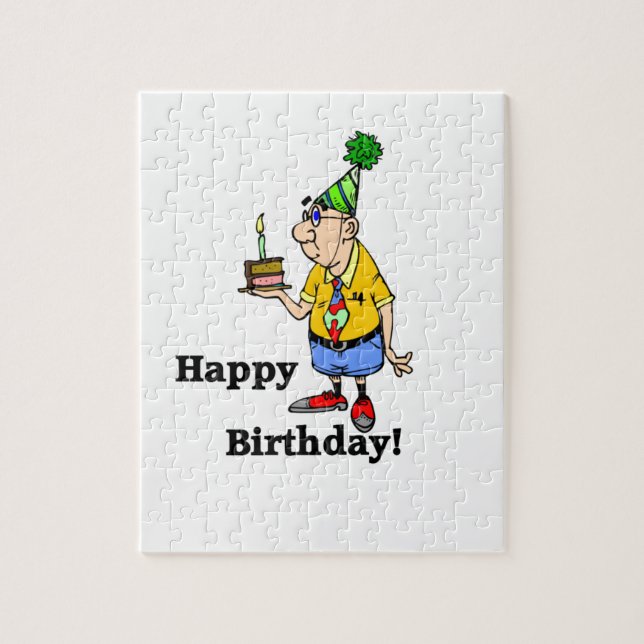 Puzzle Gâteau d'anniversaire - homme (Vertical)