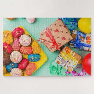 Puzzle Gâteaux d'anniversaire Cookies et cadeaux