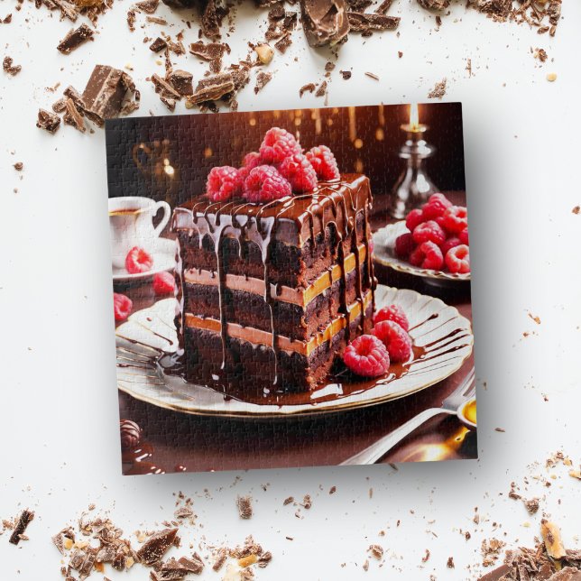 Puzzle géant du gâteau au chocolat et caramel (Chocolate cake puzzle to keep you deliciously entertained! )