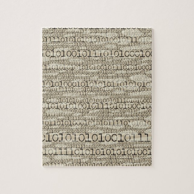 Puzzle Geek ringard nerd génial à la mode binaire rétro (Vertical)