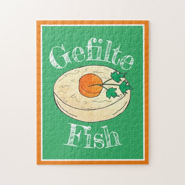 Puzzle Gefilte Fish Jours fériés Shabbat Pâques Nourritur (Vertical)