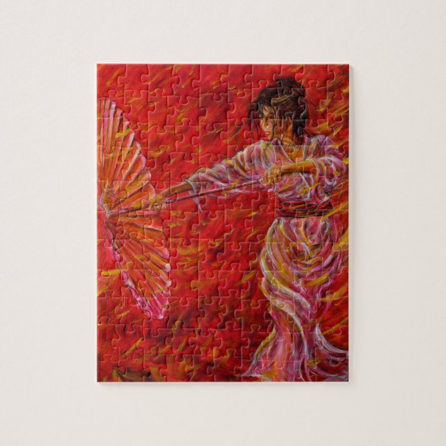 Puzzle - geisha peignant Nik Helbig (Vertical)