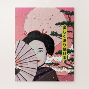Puzzle Geisha Soyez Belle Manga japonais style Japonais