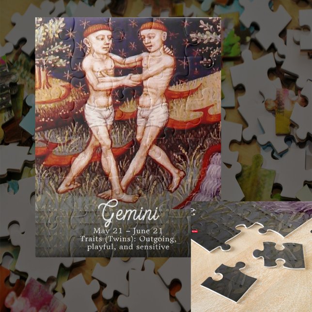 Puzzle Gemini Jumeaux Zodiac Signal Anniversaire (Créateur téléchargé)