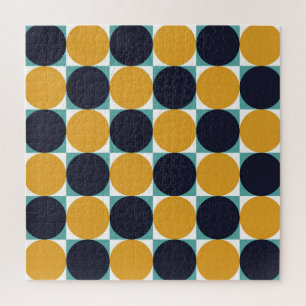 Puzzle Géométrie colorée vintage : motif circulaire.