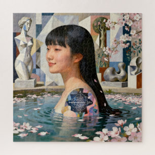 Puzzle "Géométrie de sérénité" - Un portrait numérique