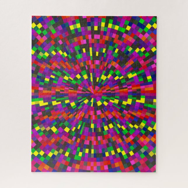 Puzzle géométrique coloré difficile (Vertical)