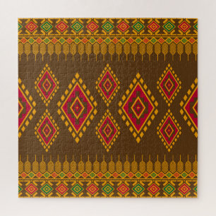 Puzzle Géométrique ethnique, conception traditionnelle, r