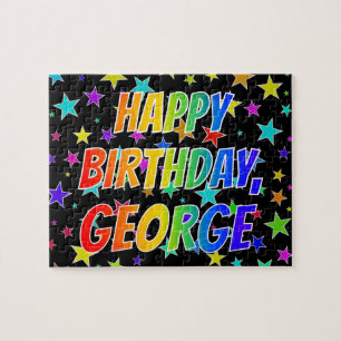 Puzzle "GEORGE" Prénom, amusant "HEUREUX ANNIVERSAIRE"