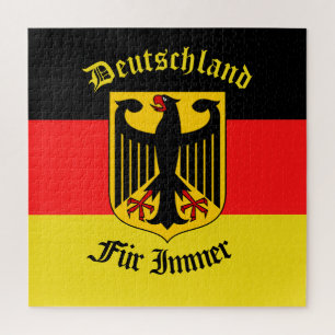Puzzle German black eagle, Deutschland forever/Fur Immer