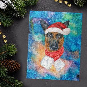 Puzzle German Shepherd Breed Dog Christmas