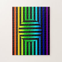 Puzzle - gestreifte optische Illusion