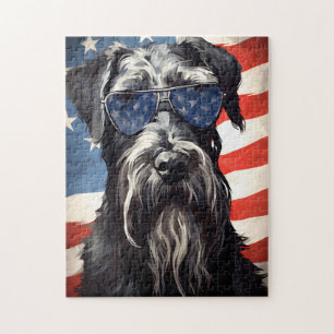 Puzzle Giant Schnauzer 4 juillet fête de l'indépendance