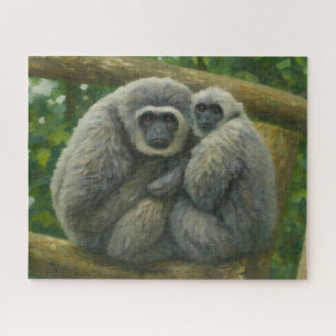 Puzzle Gibbon Companions - Portrait émotionnel de la faun