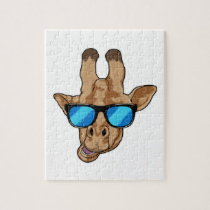 Puzzle Girafe avec lunettes de soleil