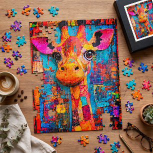 Puzzle Girafe Colorée Mignonne