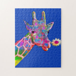 Puzzle Girafe de fleur