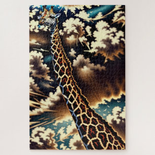 Puzzle Girafe surréaliste – Conception artistique d'anima