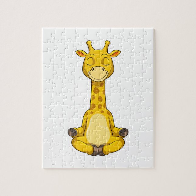 Puzzle Giraffe à la méditation de Yoga (Vertical)