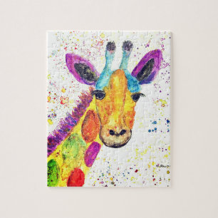 Puzzle Giraffe aquarelle animal Safari enfants humour zoo
