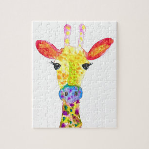 Puzzle Giraffe aquarelle animal Safari enfants humour zoo