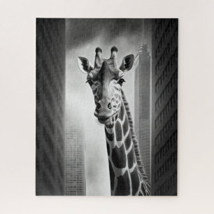 Puzzle Giraffe dans une cityscape