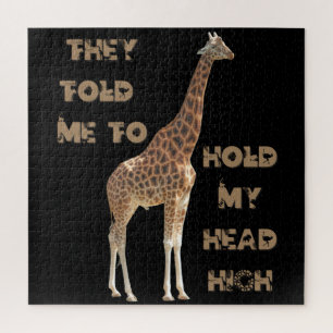 Puzzle Giraffe : Ils M'Ont Dit De Tenir La Tête Haut