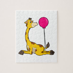 Puzzle Giraffe with Balloon