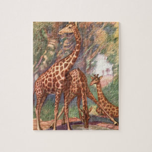 Puzzle Giraffes de Louis Sargent, Animaux d'Afrique Vinta