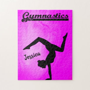 Puzzle Girls Gymnastique Purple Swirl Personnalisé