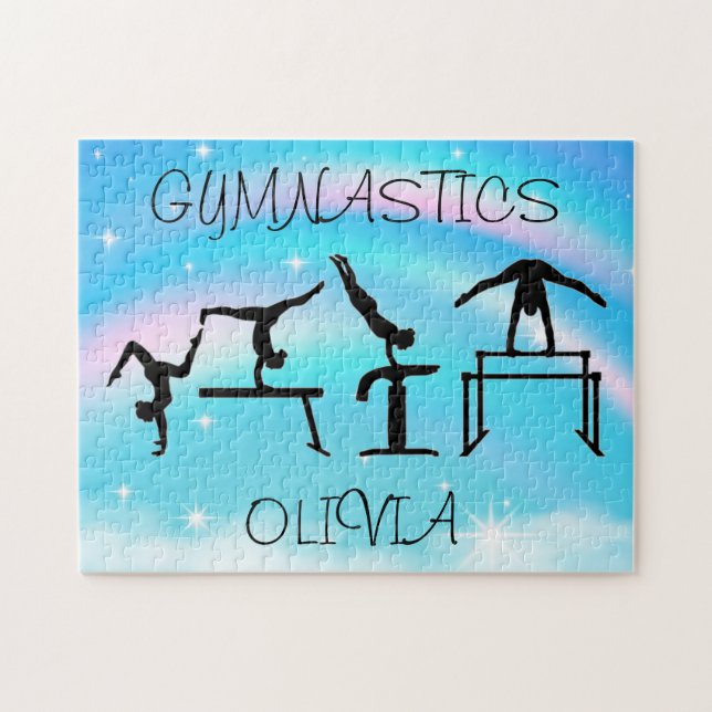 Puzzle Girls Gymnastique Rainbow Swirls (Horizontal)