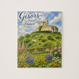 Puzzle Gisors France Château Normandie aquarelle