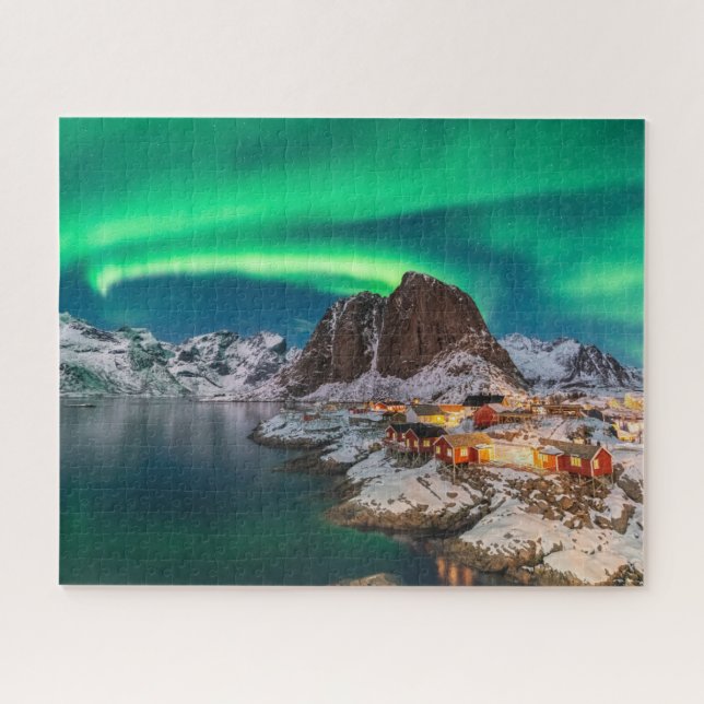 Puzzle Glace et neige | Northern Lights, Norvège (Horizontal)