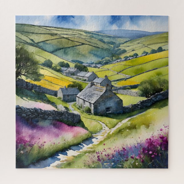 Puzzle "Glen Garlands" Paysage Yorkshire Dales Scène (Vertical)