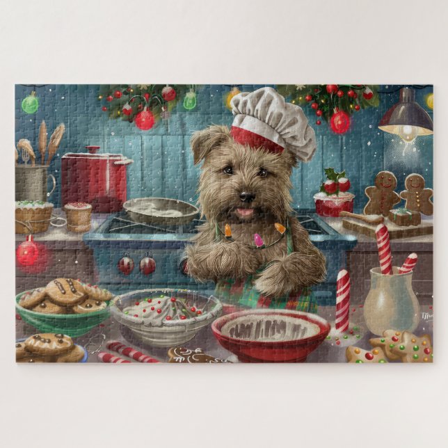 Puzzle Glen of Imaal Terrier Viennoiserie : Festive (Horizontal)