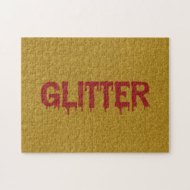Puzzle Glitter en typographie de Blood (Horizontal)