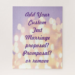 Puzzle Glitter Silver and Gold Custom Message