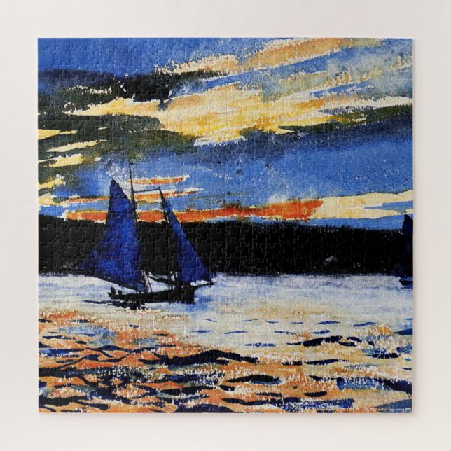 Puzzle Gloucester Coucher de soleil peinture par Winslow  (Vertical)