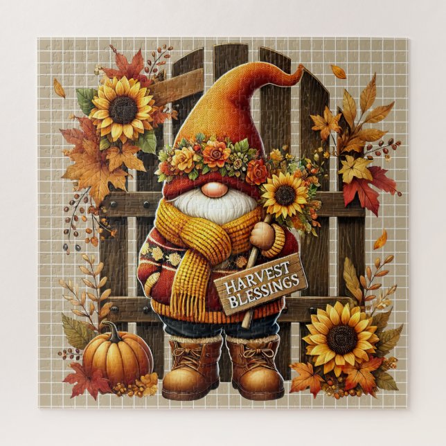 Puzzle Gnome d'Automne (Vertical)