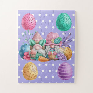 Puzzle Gnome de Pâques facile et œufs de Pâques