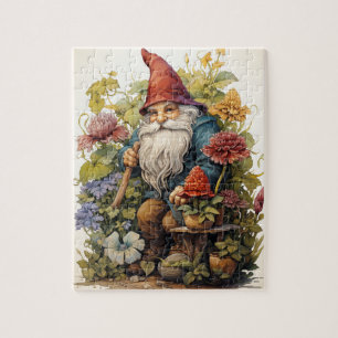 Puzzle Gnome Jardin mignonne