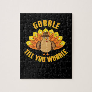 Puzzle Gobble jusqu'à ce que vous tournez drôle Thanksgiv