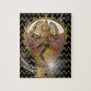 Puzzle Gold Dancing Shiva Starry Chevron