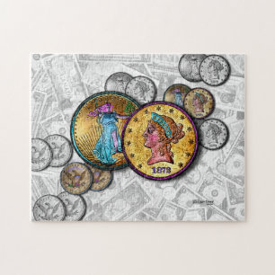 Puzzle Gold Dollar de la monnaie Big Coins