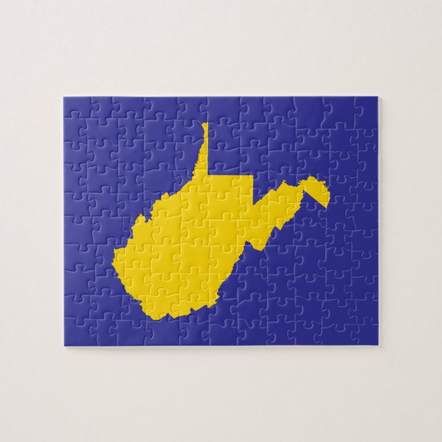 Puzzle Gold et Blue West Virginia (Horizontal)