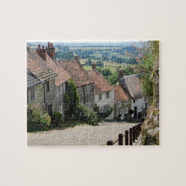 Puzzle Gold Hill, Shaftesbury, Dorset, Angleterre (Horizontal)