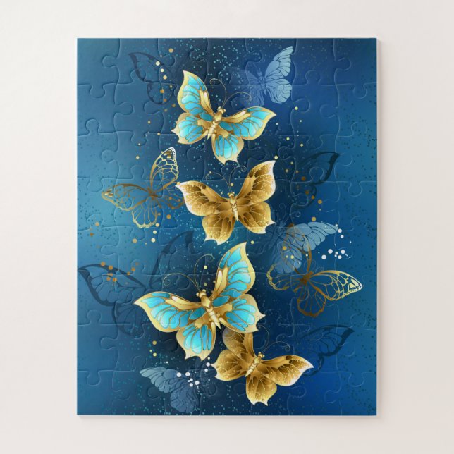 Puzzle Golden butterflies (Vertical)