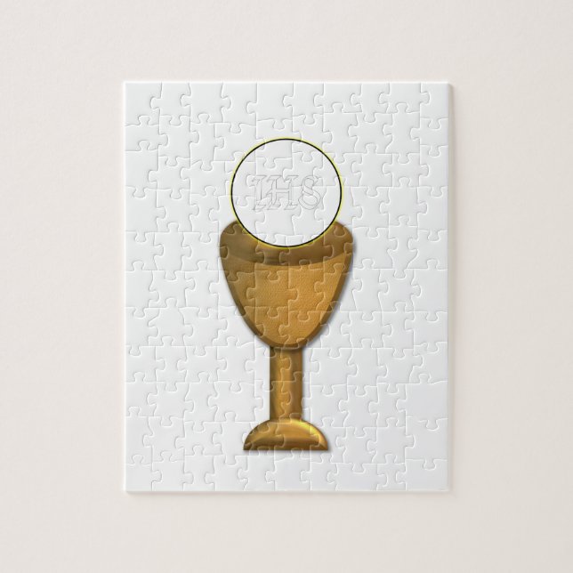 Puzzle Golden Chalice and Host (Vertical)